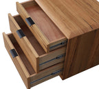 Galvix 3 Drawers Bedside Table Natural