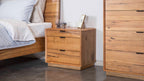Galvix 3 Drawers Bedside Table Natural