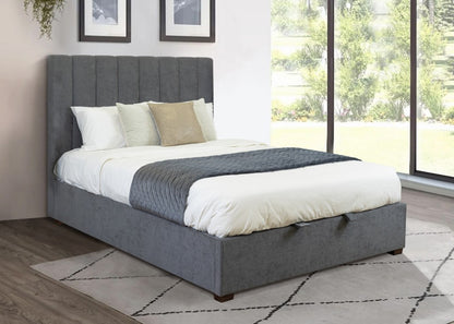 OFFO Homer Gas Lift Storage Queen Bed-Dark Grey