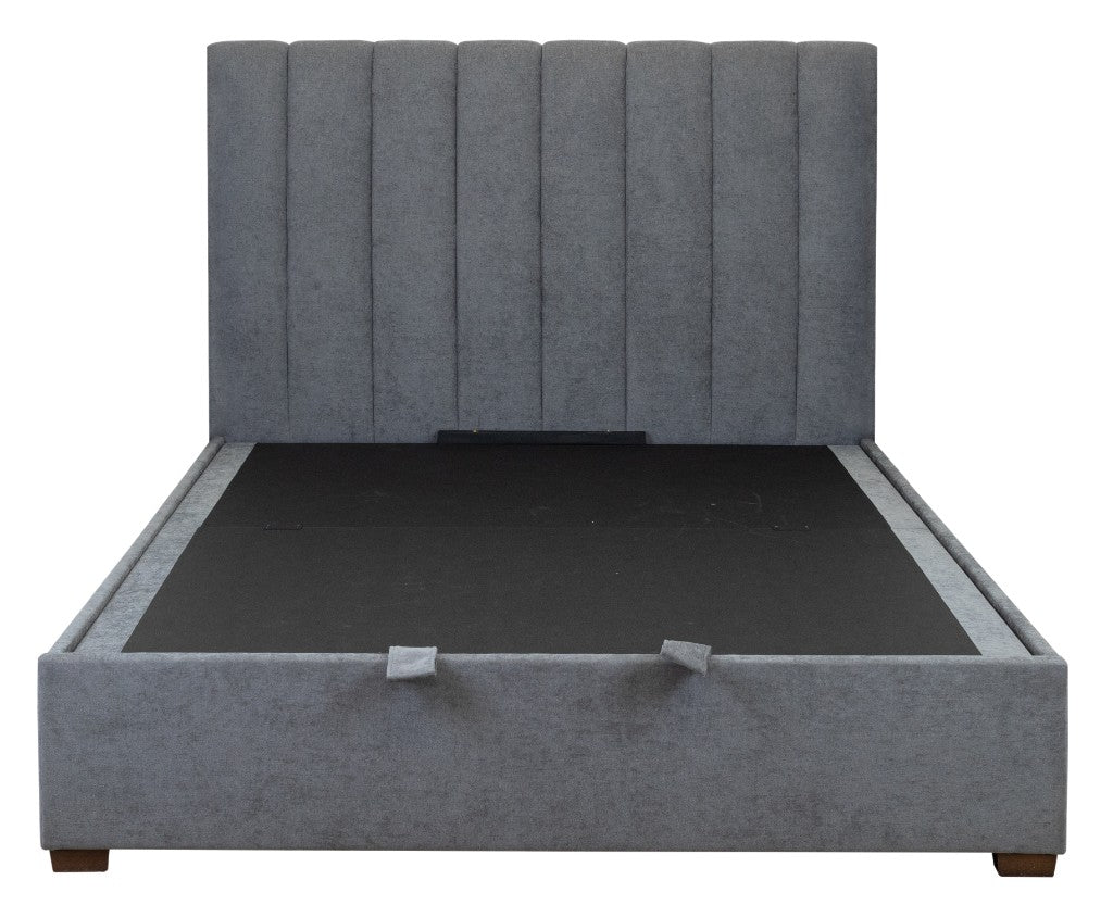 Homevix Gas Lift Storage Queen Bed-Dark Grey