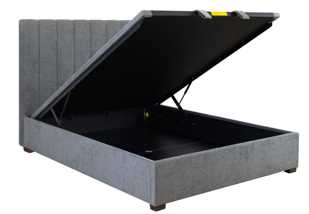 Homevix Gas Lift Storage Queen Bed-Dark Grey