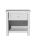 Jessvix 1 Drawer Shelf Bedside Table White