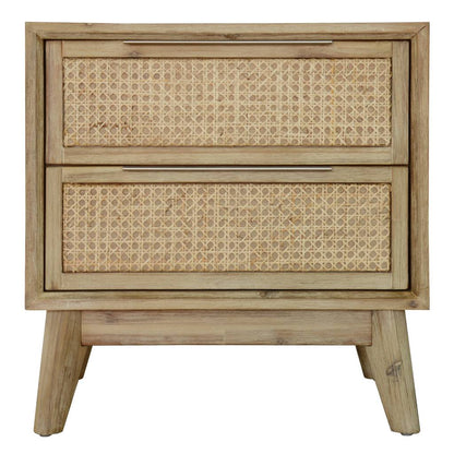 OFFO PERISHER 2 Drawers Bedside Table Natural