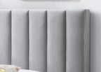 Marcvix Upholstered Bed Storage -Light Grey