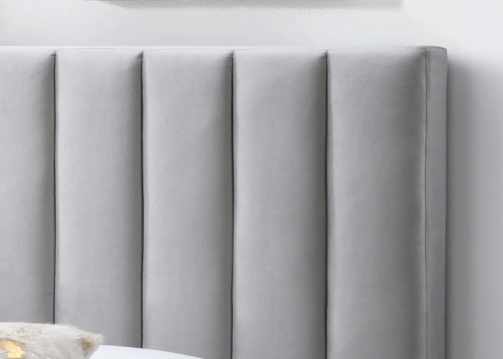 Marcvix Upholstered Bed Storage -Light Grey