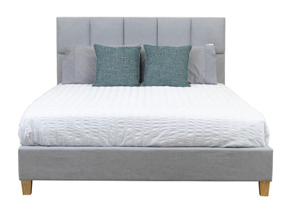 Marley Upholstered Double Bed-Mist Light Grey