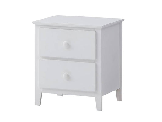 OFFO Orville 2 Drawers Bedside Table White