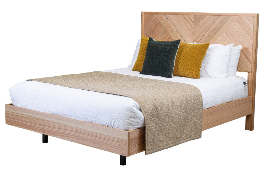 Perisher Parquetry King Bed-Natural