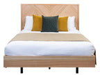 Perivix Parquetry Queen Bed-Natural