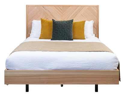 Perisher Parquetry King Bed-Natural