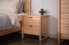 Perivix 2 Drawers Bedside Table Natural