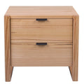 Perivix 2 Drawers Bedside Table Natural