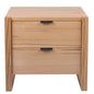 OFFO PERISHER 2 Drawers Bedside Table Natural