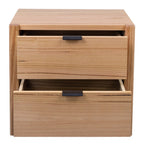 Perivix 2 Drawers Bedside Table Natural