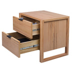Perivix 2 Drawers Bedside Table Natural