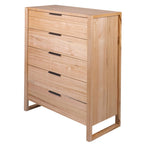 Perivix Parquetry 5 Drawer Tallboy -Natural