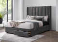 Perrvix 2-Drawer Storage King Bed- Licorice