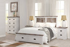 Folkvix King Bed W/Storage -Multi
