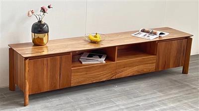 Rome 220cm 2 Door / 2 Drawer /2 Niche TV Unit-Natural