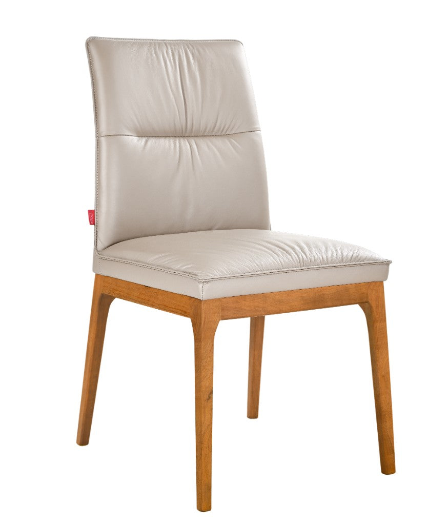 Rome Leather Dining Chair -Toffee