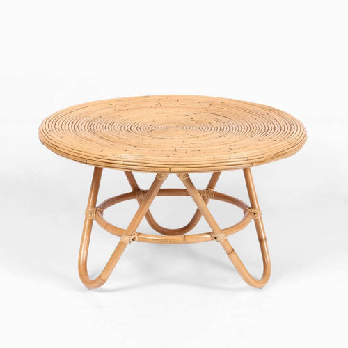 Azzure Round Rattan Coffee Table - Natural