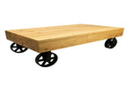 Vene long Trolly Coffee Table -Natural