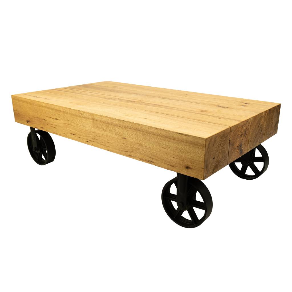 Vene long Trolly Coffee Table -Natural