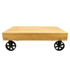 Vene long Trolly Coffee Table -Natural