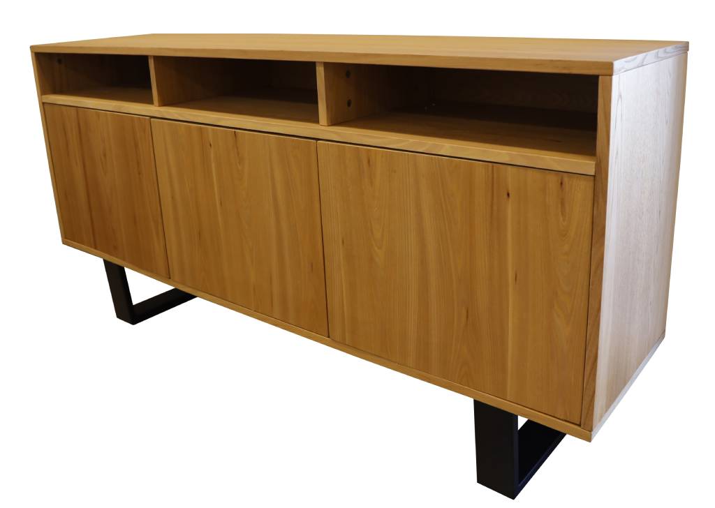 OFFO Buston Elm 160cm 3 Drawer / 3 Door Buffet-Natural Top