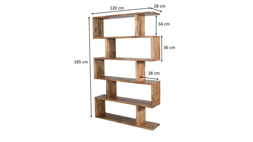 Modern Minimalist 120CM High Book Shelf  W120 x D28 x H185 CM-Royal Oak