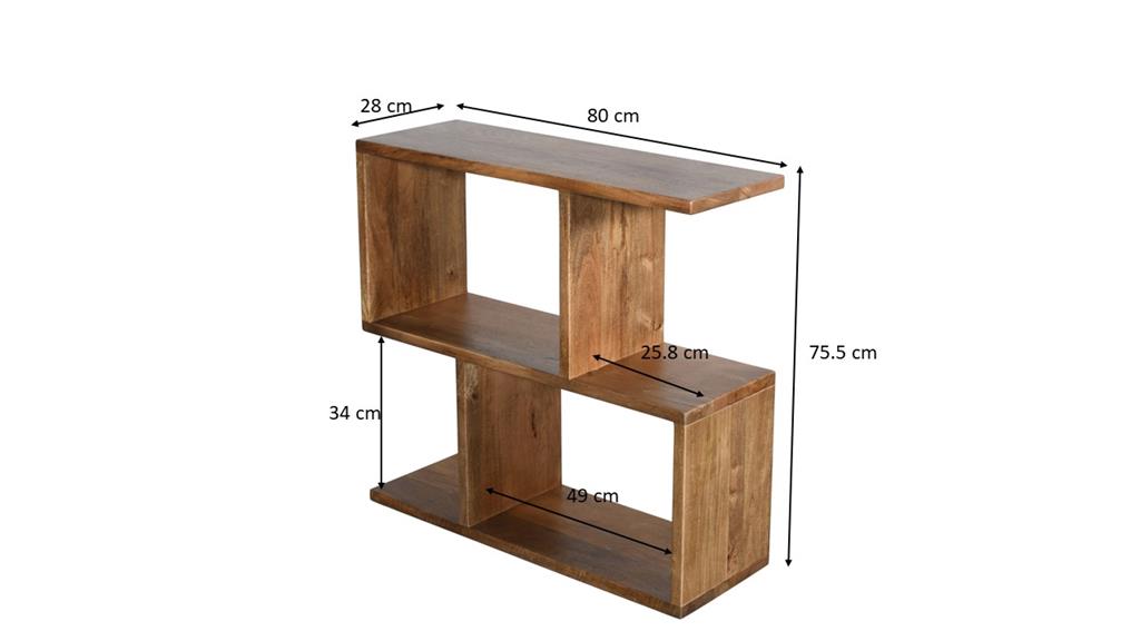 Modern Minimalist Low Book Shelf W80 x D28 x H75.5 CM  -Royal Oak