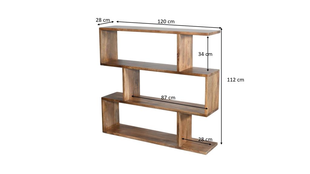 Modern Minimalist Low Book Shelf W120 x D28 x H112 CM -Royal Oak