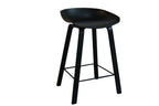 CLAIRE BAR STOOL 52X40X85CM-BLK/BLK