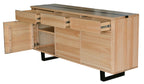 Dorivix Black Resin Natural Timber Dining Table Room Set