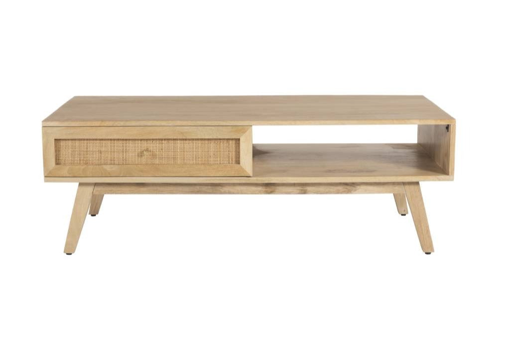 Ellora Drawer Timber Coffee Table -Natural