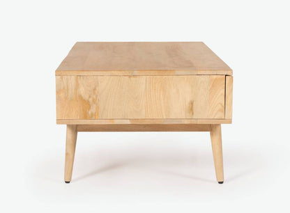 Mangowood 1 Drawer Timber Coffee Table -Natural