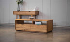 Galvix Blox 2 Drawer Coffee Table -Natural