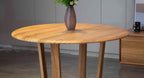 Galvix 160cm Round Dining Table-Natural