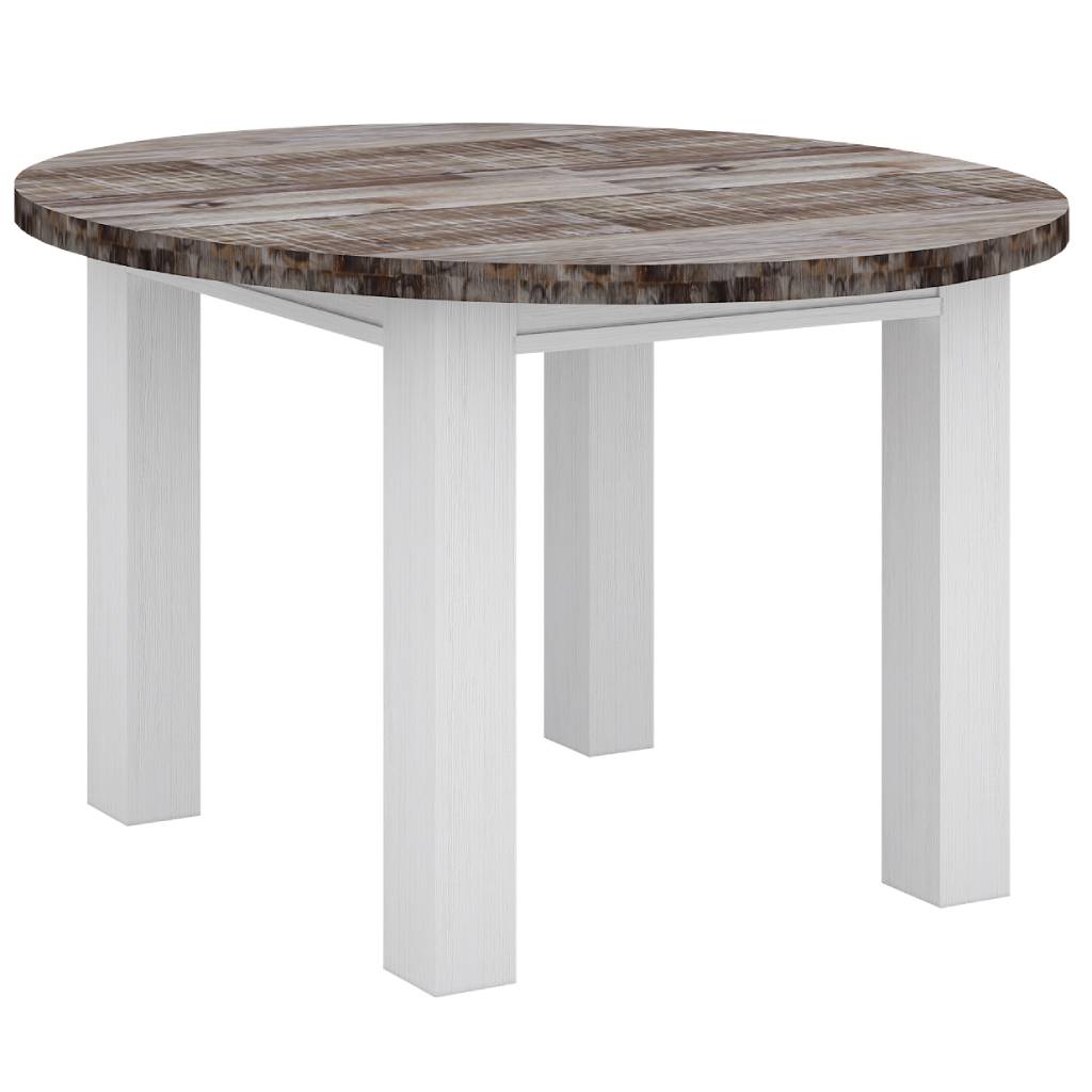 Homevix Round 120cm Dining Table Only -Vivid White