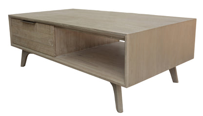 Larysen Drawer Timber Coffee Table-Smoke