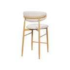 LOUIS FAB BAR CHAIR 55X52X94CM-BEIGE/OAK