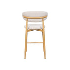 LOUIS FAB BAR CHAIR 55X52X94CM-BEIGE/OAK