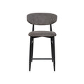 LOUIS FAB BAR CHAIR 55X52X94CM-DARK GRY/BLK