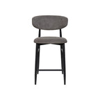 LOUIS FAB BAR CHAIR 55X52X94CM-DARK GRY/BLK