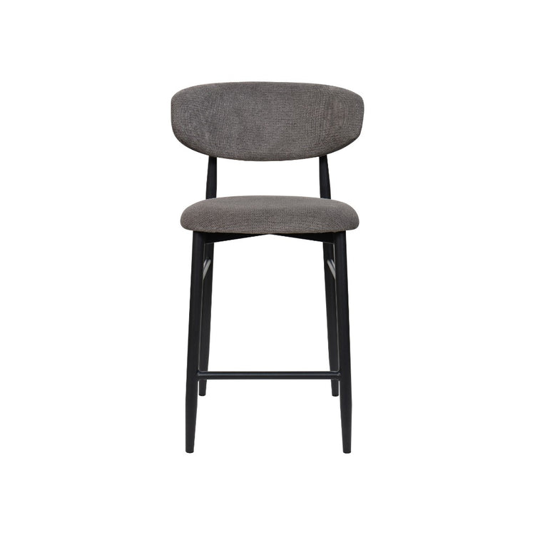 LOUIS FAB BAR CHAIR 55X52X94CM-DARK GRY/BLK