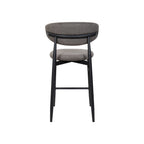 LOUIS FAB BAR CHAIR 55X52X94CM-DARK GRY/BLK
