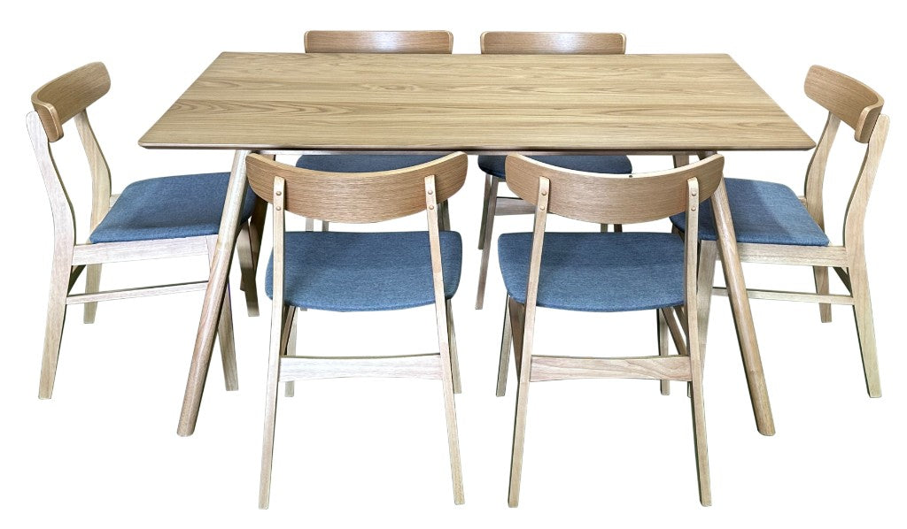 Malone 7PC Round Dining Table Set-Natural