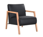 Masovix Leather Arm Chair Black