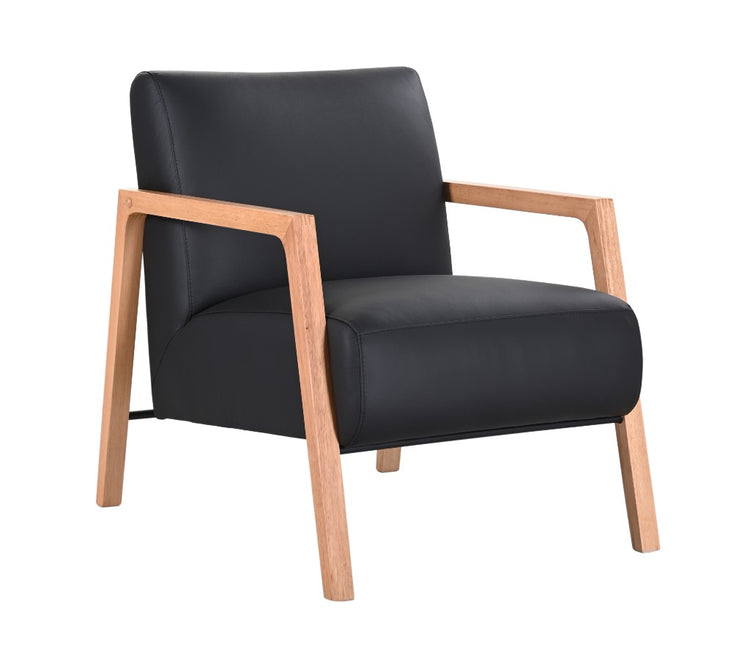 Masovix Leather Arm Chair Black