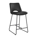 MILES PU BAR STOOL 44.5C54.5C93CM-BLACK